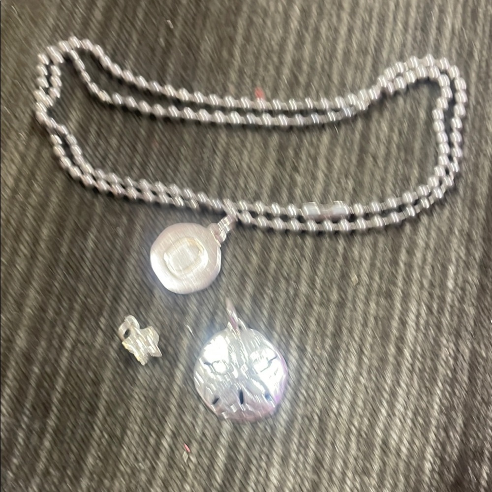 Vintage 1990s Silvertone Costume Jewelry Necklace with Charms